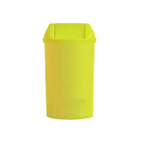 LIXEIRA  23L.PLAST.AMARELA 24X61TP.BASC.