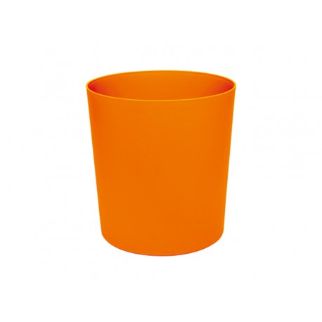 LIXEIRA  09L.PLAST.CONE LARANJA 19X35