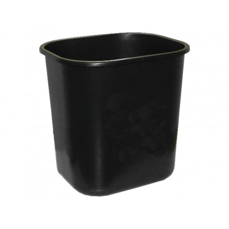 LIXEIRA  15L.PLAST.RET.PRETA 29X28X24