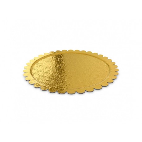 FUNDO BOLO 24CM.DOURADO C/10