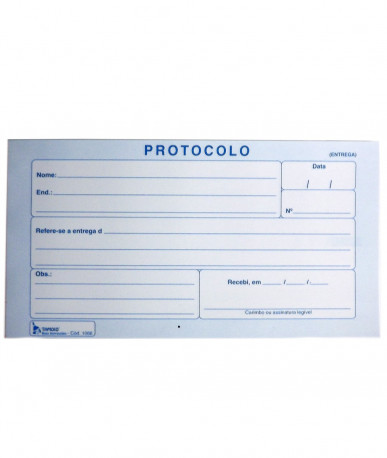 BLOCO PROTOCOLO ENTREGA 100F.-1066