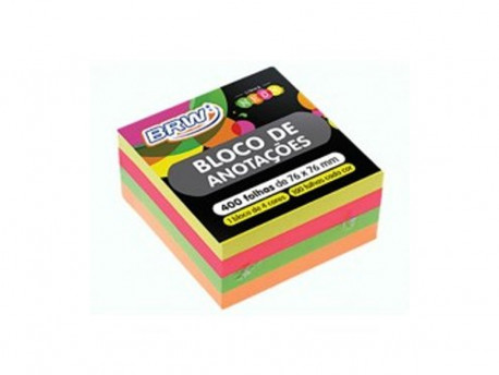 POST-IT  76X 76MM NEON 4 CORES C/4X100