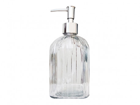 SABONETEIRA MESA VIDRO 500ML.C/APLIC.