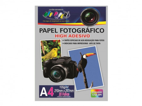 PAPEL FOTO ADESIVO A4 135G.20F.
