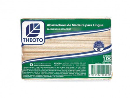ABAIXADOR LINGUA MADEIRA NATURAL C/100