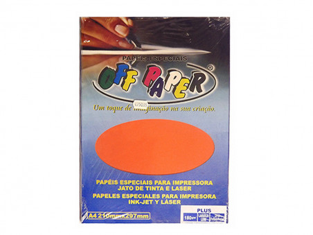 PAPEL A4 COLOR LARANJA PLUS 180G.20F.-X
