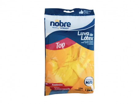 LUVAS AMARELA REFORCADA MEDIA LATEX PAR