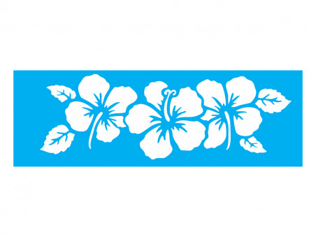 STENCIL FLORES HIBISCO II 10X30CM ST0968