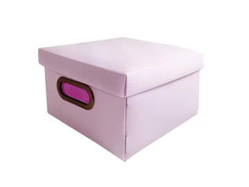 CAIXA 29X29X15CM.LINHO ROSA...