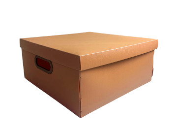 CAIXA 35X35X15CM LINHO OCRE...