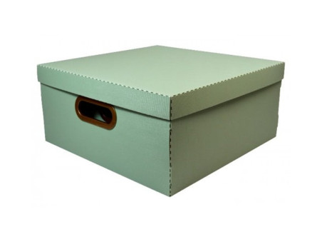 CAIXA 35X35X16CM.LINHO VERDE