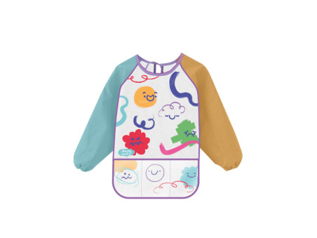 AVENTAL ESCOLAR COLORJOY C/MANGA 59X43CM