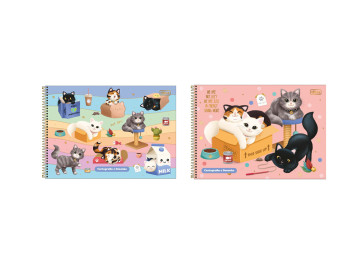 CADERNO CART.80F.PURRG CATS CD