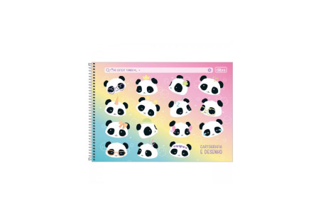 CADERNO CART.80F.LOVELY PANDA ESP.S/S.CD