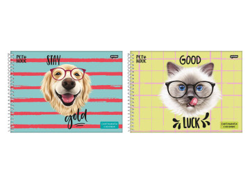 CADERNO CART.80F.PET HOLIC...