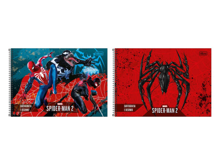 CADERNO CART.80F.SPIDER GAME CD