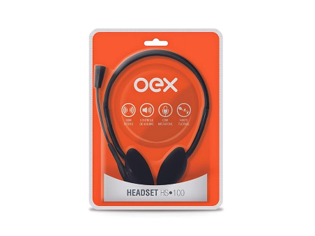 FONE OUVIDO HEADSET PRETO P2
