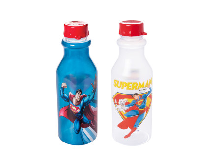 GARRAFA PLAST.SUPERMAN TPA.VERM.500ML.