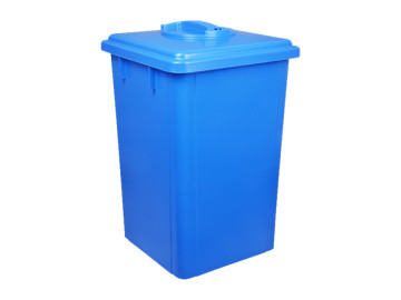 LIXEIRA  60L.AZUL 41X41X65CM.