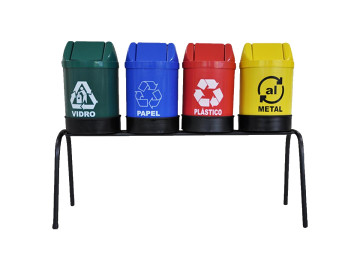 LIXEIRA SELETIVA 14L.C/4...