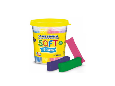 KIT MASSINHA SOFT 5 CORES 325G.