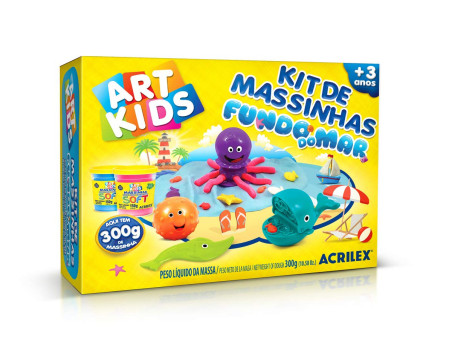 KIT MASSINHA FUNDO DO MAR 300G.+MOLDES