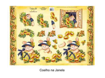 PAPEL DECOUPAGE COELHO NA...