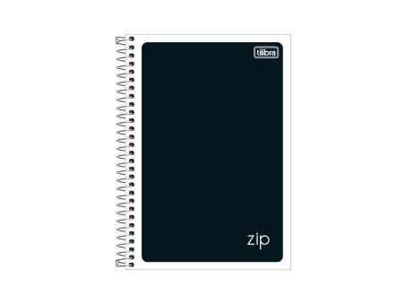 CADERNO ESPIRAL  48F.ZIP PRETO CF