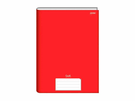 CADERNO BROCHURA 96F.VERMELHO STIFF CD.