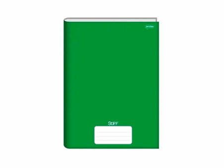 CADERNO BROCHURA 48F.VERDE STIFF CD.