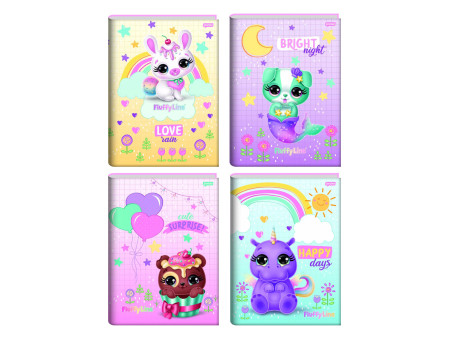 CADERNO BROCHURAO 80F.FLUFFY LINE CD.