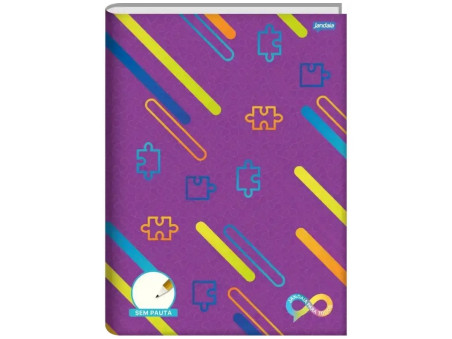 CADERNO BROCHURAO S/P.60F.ROXO OFF W