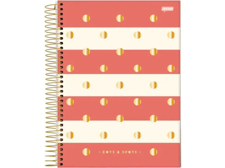 CADERNO ESPIRAL  80F.DOTS SPORTS IA.CD.