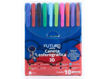 CONJ.CANETA ESF.10 CORES...