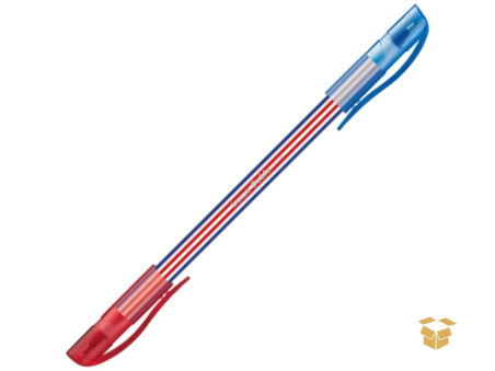 CANETA ESF.BICOLOR AZ/VM.1,0MM C/24