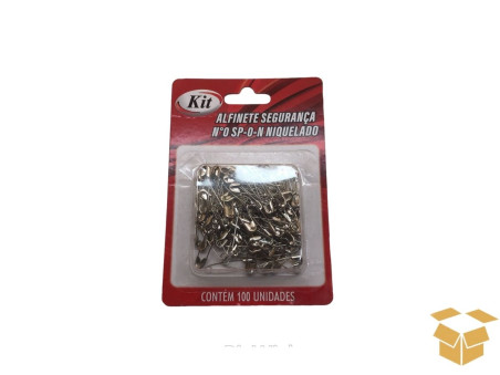 ALFINETE SEGURANCA 30MM NIQUELADO C/100