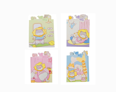 POST-IT FORMATO CUTE CAT 20F.CADA
