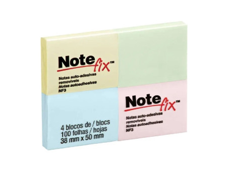 POST-IT  38X50MM 4CORES NOTEFIX