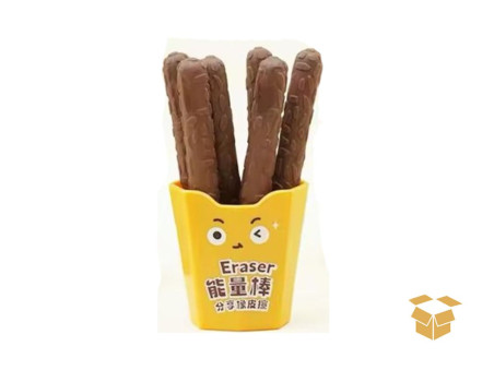 BORRACHA PLASTICA CHOCOLATE C/6 UNDS