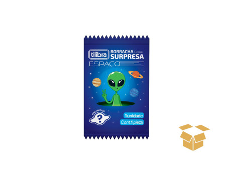BORRACHA PLASTICA SURPRESA ESPACO C/24