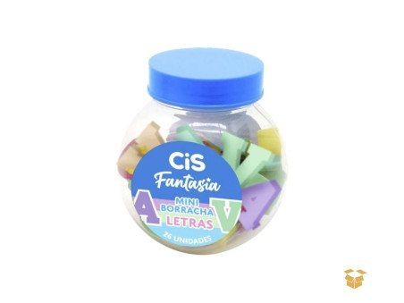 BORRACHA PLASTICA ALFABETO MINI C/26