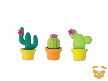 BORRACHA PLASTICA CACTUS C/12