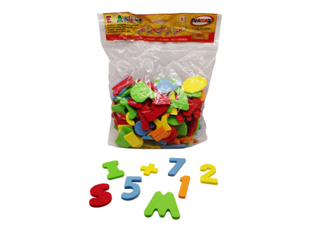 LETRAS ALFABETO+NUMEROS 5MM 107 PECAS