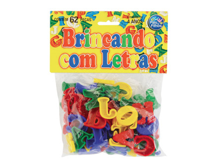 LETRAS ALFABETO DE PLASTICO 62 PECAS