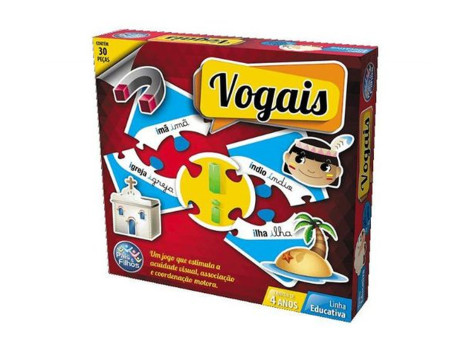 BRINCAR DE APRENDER VOGAIS 30 PECAS