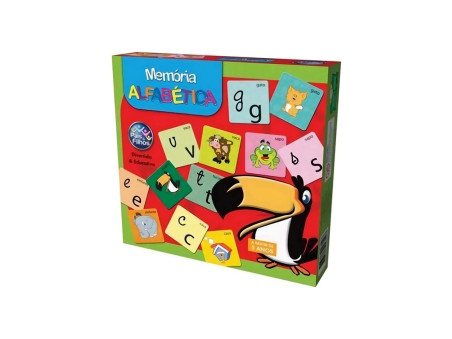 JOGO MEMORIA ALFABETICA ESCOLAR 54 PECAS