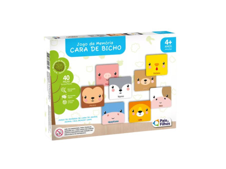 JOGO DA MEMORA CARA DE BICHO 4O PECAS