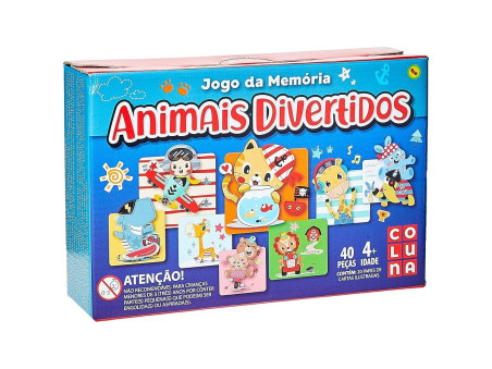 JOGO MEMORIA ANIMIAS DIVERTIDOS 54 PECAS