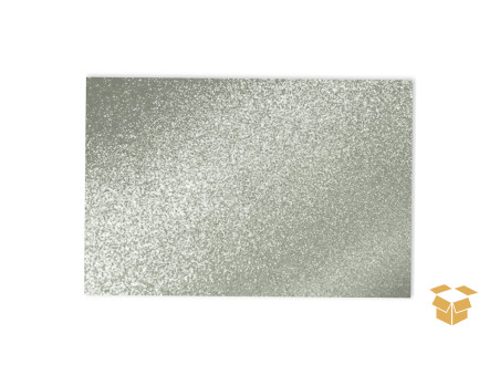 BORRACHA EVA GLITER PRATA 40X48 C/10
