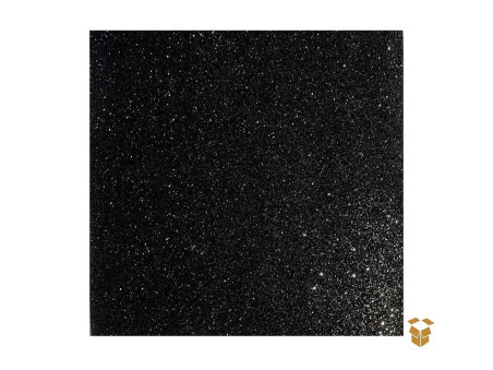 BORRACHA EVA GLITER PRETO 40X48 C/10